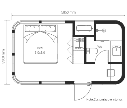30m² Floor Plan